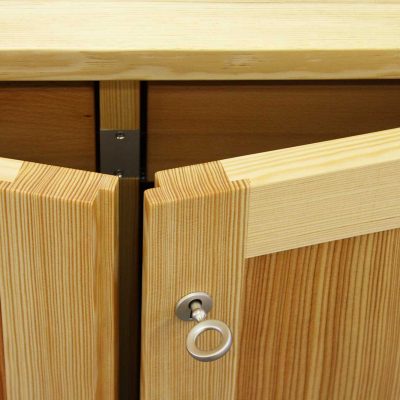 Büroschrank, Aktenschrank für Hängeakten aus Massivholz, verschließbar