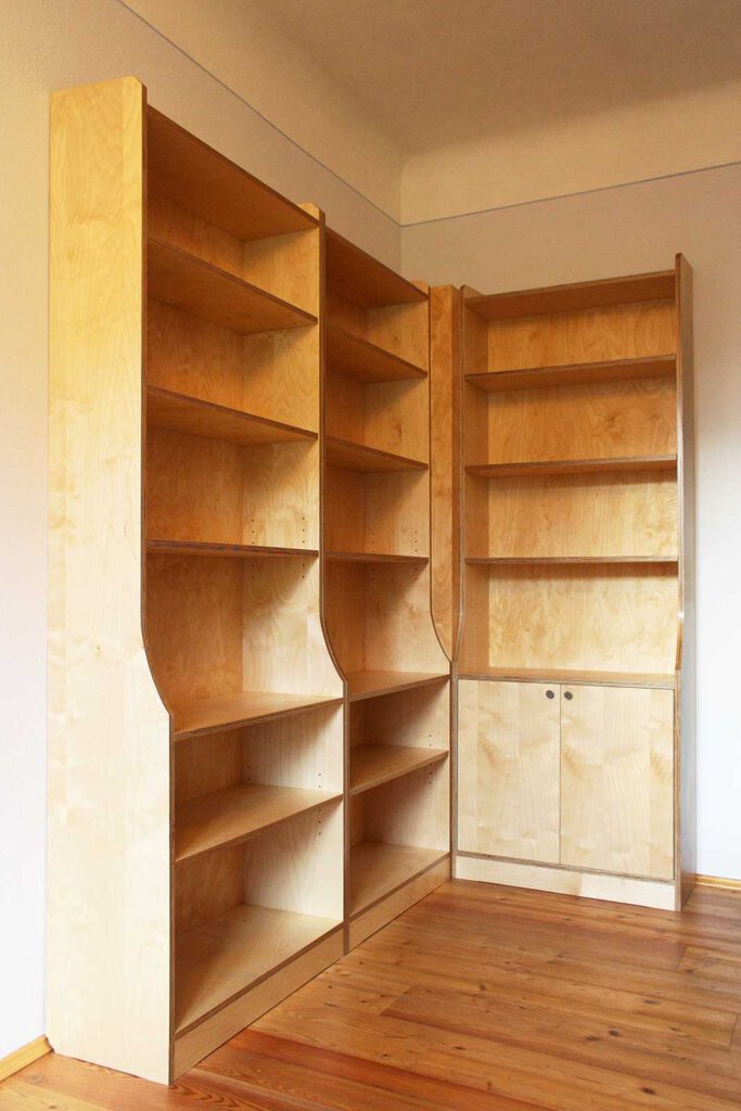 Bücherschränke aus Birkenfurnier-Sperrholz